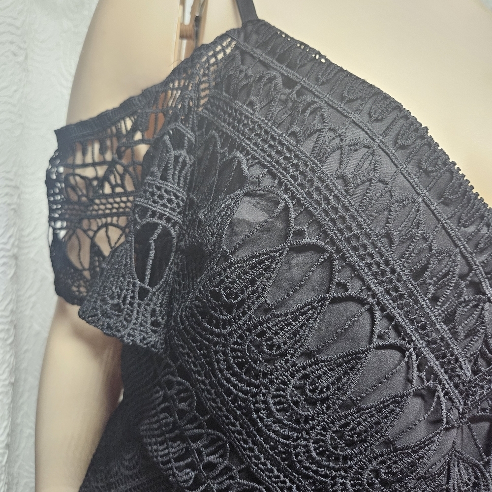 City Chic Black Cold Shoulder Sheath Dress - Picture 3 of 11